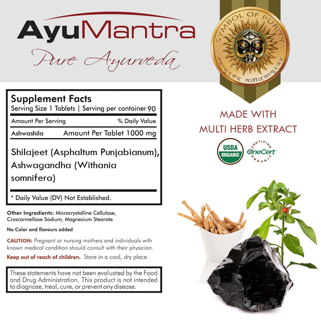 Ashwashila (Shilajit+Ashwagandha) Tablets - 90 Tablets