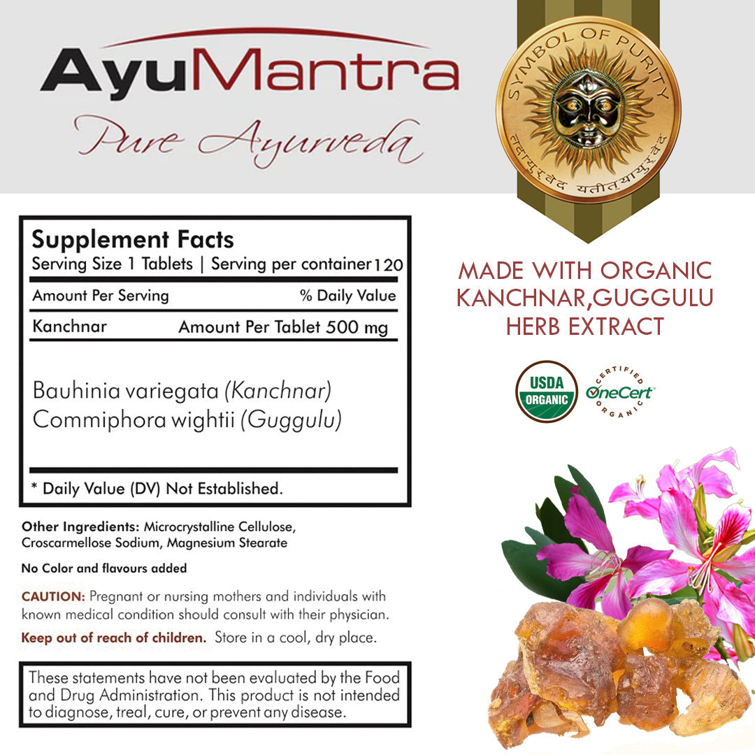 Kanchnar Tablets (Bauhinia variegata) - 90 Tablets