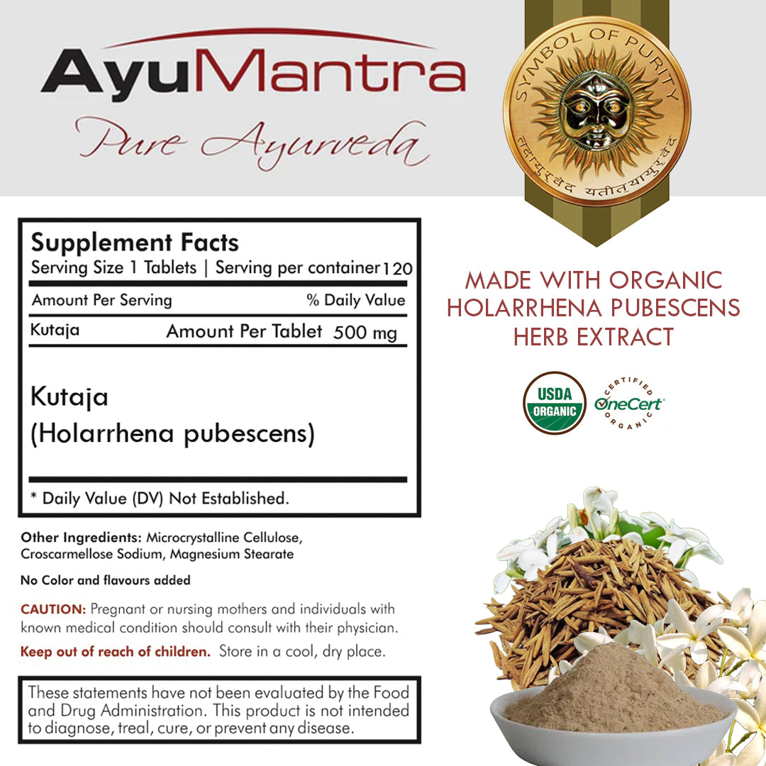 Kutaja Tablet (Holarrhena Antidysenterica) - 90 Tablets