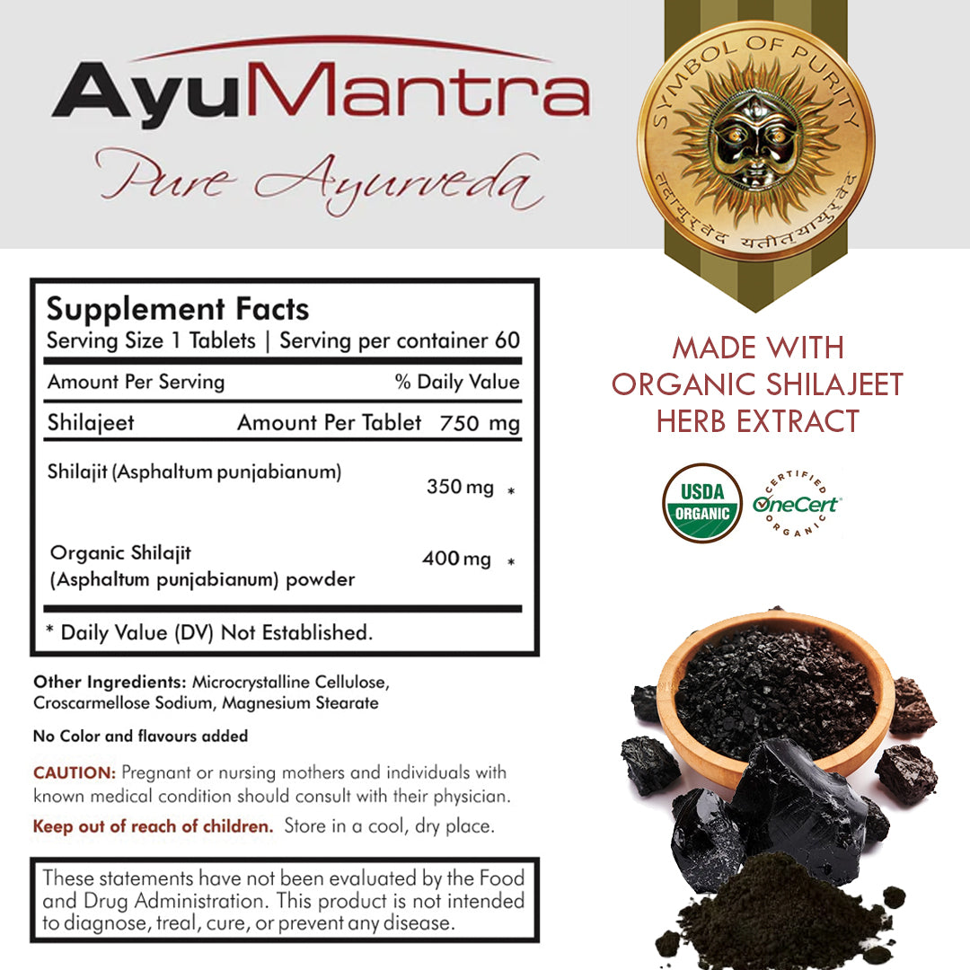 Shilajit Pills (Asphaltum) - 90 Pills